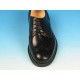 Zapato derby con cordones con decoraciones Brogue para hombres en piel negra  - Tallas disponibles:  40
