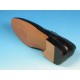 Zapato derby con cordones con decoraciones Brogue para hombres en piel negra  - Tallas disponibles:  40