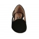 Ballerina accollata aperta ai lati da donna in camoscio nero tacco 1 - Misure disponibili: 33