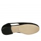 Ballerine pour femmes à côtés ouverts en daim noir talon 1 - Pointures disponibles:  33