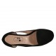 Ballerina accollata aperta ai lati da donna in camoscio nero tacco 1 - Misure disponibili: 33
