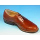 Zapato derby con cordones y puntera para hombres en piel color cuero - Tallas disponibles:  39, 41, 42, 44