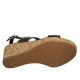 Sandalo da donna in vernice nera con plateau e zeppa 7 - Misure disponibili: 43
