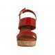 Sandalo da donna in vernice rossa con plateau e zeppa 7 - Misure disponibili: 42, 43