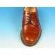 Herrenderbyschuh mit Schnüren und Kappe aus hellbraunem Leder - Verfügbare Größen:  39, 41, 42, 44