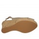 Sandalo da donna in pelle taupe laminata platino zeppa 10 - Misure disponibili: 31, 42