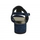 Sandalia para mujer con tachuelas en gamuza azul tacon 3 - Tallas disponibles:  42