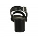 Sandalia para mujer con elasticos en piel negra tacon 5 - Tallas disponibles:  32, 44, 45