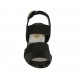 Sandalo da donna con elastici in pelle nera tacco 5 - Misure disponibili: 32, 34, 44, 45