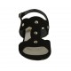 Sandalo da donna con borchie in camoscio nero tacco 3 - Misure disponibili: 32, 33, 43, 44