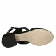 Sandalo da donna con borchie in camoscio nero tacco 3 - Misure disponibili: 32, 33, 43, 44