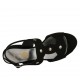 Sandalo da donna con borchie in camoscio nero tacco 3 - Misure disponibili: 32, 33, 43, 44