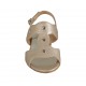 Sandalo da donna con borchie in pelle laminata rosa tacco 3 - Misure disponibili: 43, 44, 45