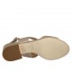 Sandalo da donna con borchie in pelle laminata rosa tacco 3 - Misure disponibili: 43, 44, 45