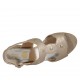Sandalo da donna con borchie in pelle laminata rosa tacco 3 - Misure disponibili: 43, 44, 45