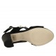 Sandalo da donna con perle in camoscio nero tacco 6 - Misure disponibili: 33, 34, 43, 45