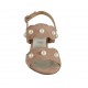 Sandalia para mujer con perlas en gamuza rosa tacon 6 - Tallas disponibles:  32, 34, 42, 43, 45