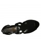 Scarpa aperta da donna con cinturino e plateau in camoscio nero tacco 8 - Misure disponibili: 32
