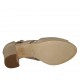 Scarpa aperta da donna con cinturino e plateau in pelle laminata rosa tacco 8 - Misure disponibili: 45