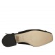 Slingback für Damen mit Fransen und Kette aus schwarzem Wildleder und silverlaminiertem laminiertem Leder Absatz 3 - Verfügbare Größen:  32, 34