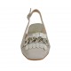 Chanel da donna con frangia e catena in camoscio grigio e pelle laminata argento tacco 3 - Misure disponibili: 33