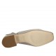 Slingback für Damen mit Fransen und Kette aus grauem Wildleder und silverlaminiertem laminiertem Leder Absatz 3 - Verfügbare Größen:  33