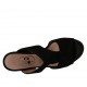 Woman's open mules in black suede and leather heel 8 - Available sizes:  43