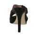 Sabot da donna in pelle nera con plateau e tacco 9 - Misure disponibili: 32, 33, 43