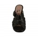 Sabot da donna in pelle nera con plateau e tacco 9 - Misure disponibili: 33