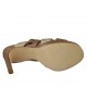 Sabot da donna in pelle laminata bronzo e platino con plateau e tacco 9 - Misure disponibili: 34