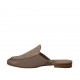 Sabot chiuso in punta da donna in camoscio e pelle grigia tacco 1 - Misure disponibili: 32, 33, 34, 42