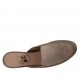 Mule à bout fermé pour femmes en cuir et daim gris talon 1 - Pointures disponibles:  34
