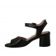 Sandalo da donna con cinturino in pelle nera tacco 5 - Misure disponibili: 42, 43, 44