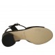 Sandalo da donna con cinturino in pelle nera tacco 5 - Misure disponibili: 42, 43, 44