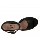 Sandalo da donna con cinturino in pelle nera tacco 5 - Misure disponibili: 42, 43, 44