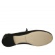 Ballerina da donna con bottoni con strass e lacci in pelle nera tacco 1 - Misure disponibili: 33, 34