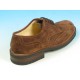 Scarpa derby stringata con lavorazioni Brogue da uomo in pelle scamosciata color marrone  - Misure disponibili: 40, 43