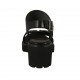Sandalo da donna con fibbie in pelle nera tacco 6 - Misure disponibili: 42, 44