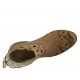 Zapato abierto en punta cerrado hasta el cuello para mujer con cremallera en piel perforada beis tacon 4 - Tallas disponibles:  42, 43, 46