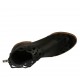 Scarpa accollata aperta in punta da donna con cerniera in pelle e pelle forata nera tacco 4 - Misure disponibili: 34, 43, 45, 46
