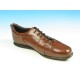 Zapato deportivo con cordones para hombre en piel marron - Tallas disponibles:  45, 53
