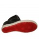 Zapato para mujer con cordones y cremallera en piel, charol y tejido negro cuña 6 - Tallas disponibles:  34, 42