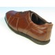 Zapato deportivo con cordones para hombre en piel marron - Tallas disponibles:  45, 53