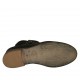 Botines para mujer con cremallera y hebilla en piel y piel perforada negra tacon 2 - Tallas disponibles:  33, 34, 44, 45, 46