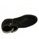 Botines para mujer con cremallera y hebilla en piel y piel perforada negra tacon 2 - Tallas disponibles:  33, 34, 44, 45, 46