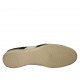 Scarpa casual stringata da uomo in pelle bianca e blu e tessuto blu - Misure disponibili: 47, 48