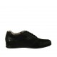 Scarpa casual stringata da uomo in tessuto e pelle nera - Misure disponibili: 47, 48