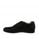 Scarpa casual stringata da uomo in tessuto e pelle nera - Misure disponibili: 47, 48