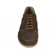 Scarpa da uomo stringata sportiva in camoscio taupe e pelle e tessuto grigio - Misure disponibili: 47, 50, 51, 52