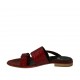 Sabo para mujer en charol imprimido rojo tacon 1 - Tallas disponibles:  34